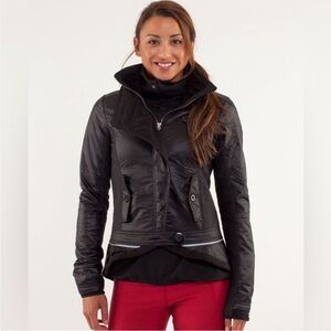 LULULEMON Pedal Power 2 tone Reflective Black Women’s Jacket - Sz 2